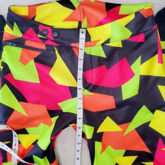 Shinesty Romania Women's Ski Pants 80s 90s Geometric Print Snow Winter Sz Small - Picture 13 of 15